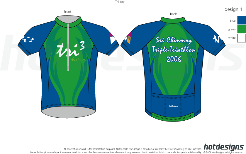 Sri Chinmoy Triple-Triathlon 2006 Garment Design